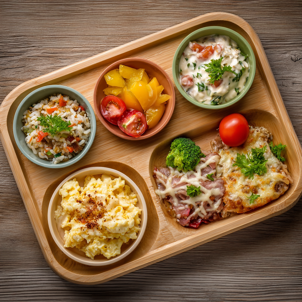 Веселе дитяче меню з яскравими стравами